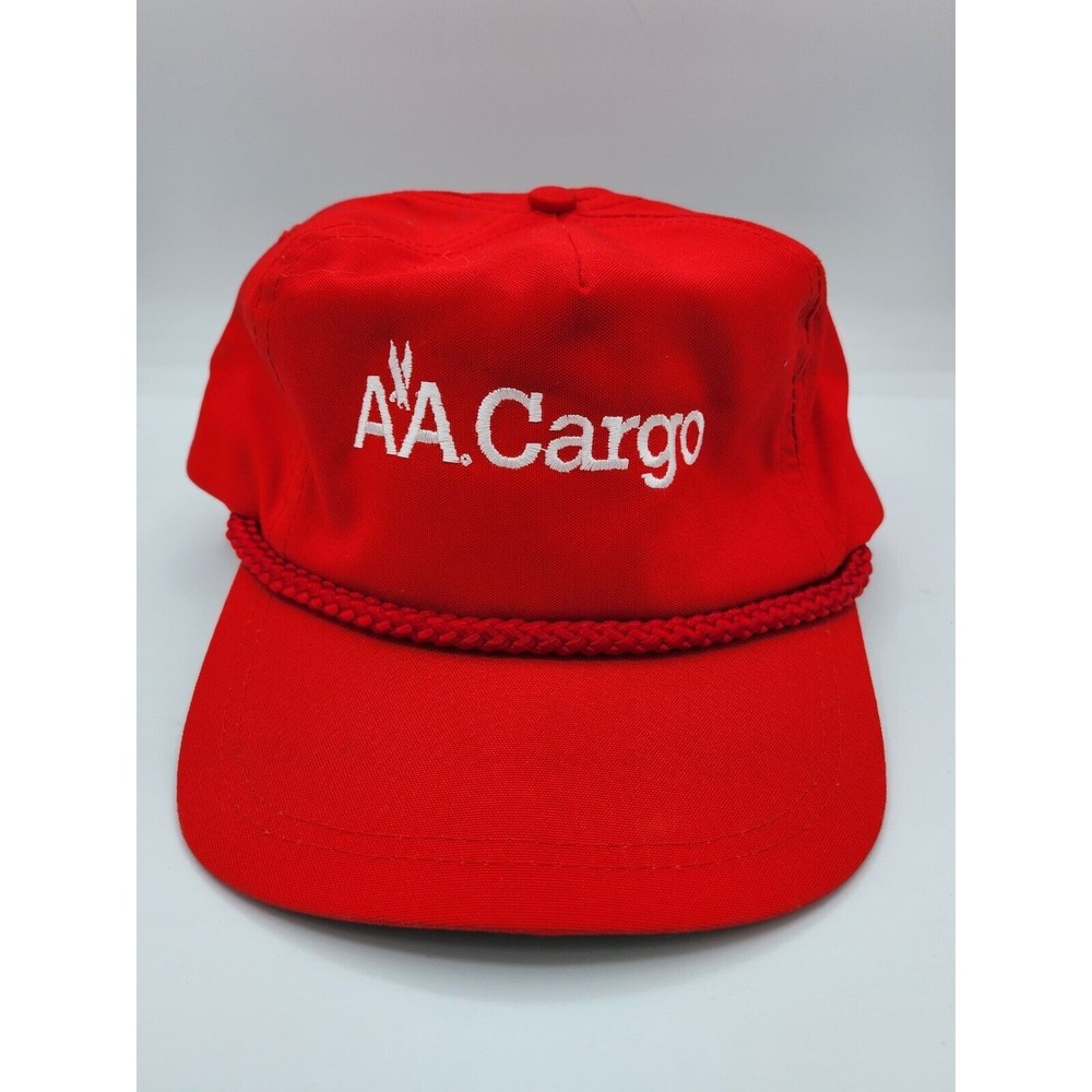 Vintage American Airlines AA Cargo Red Kati Rope Adjustable Hat